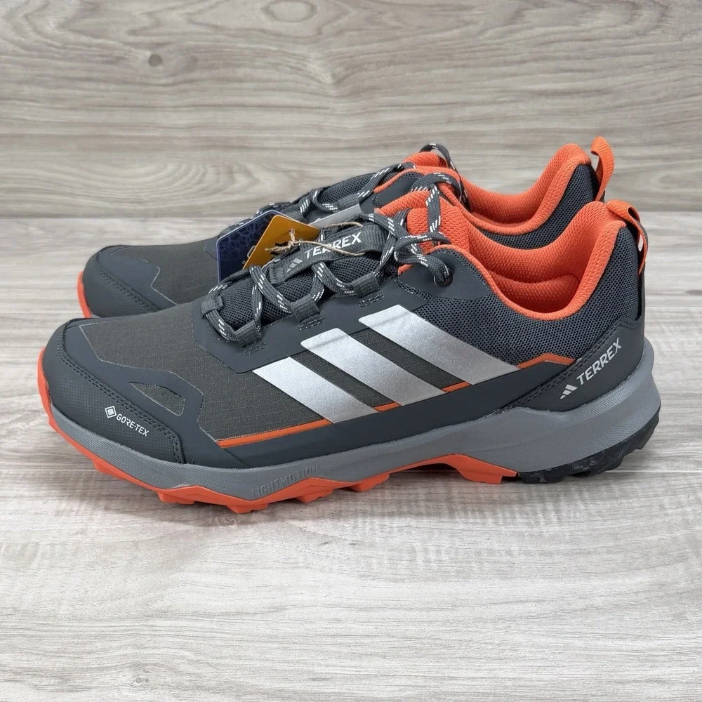 ADIDAS Terrex Skychaser AX5 Gore-Tex Hiking Shoes Mens Size 10.5 Grey Orange